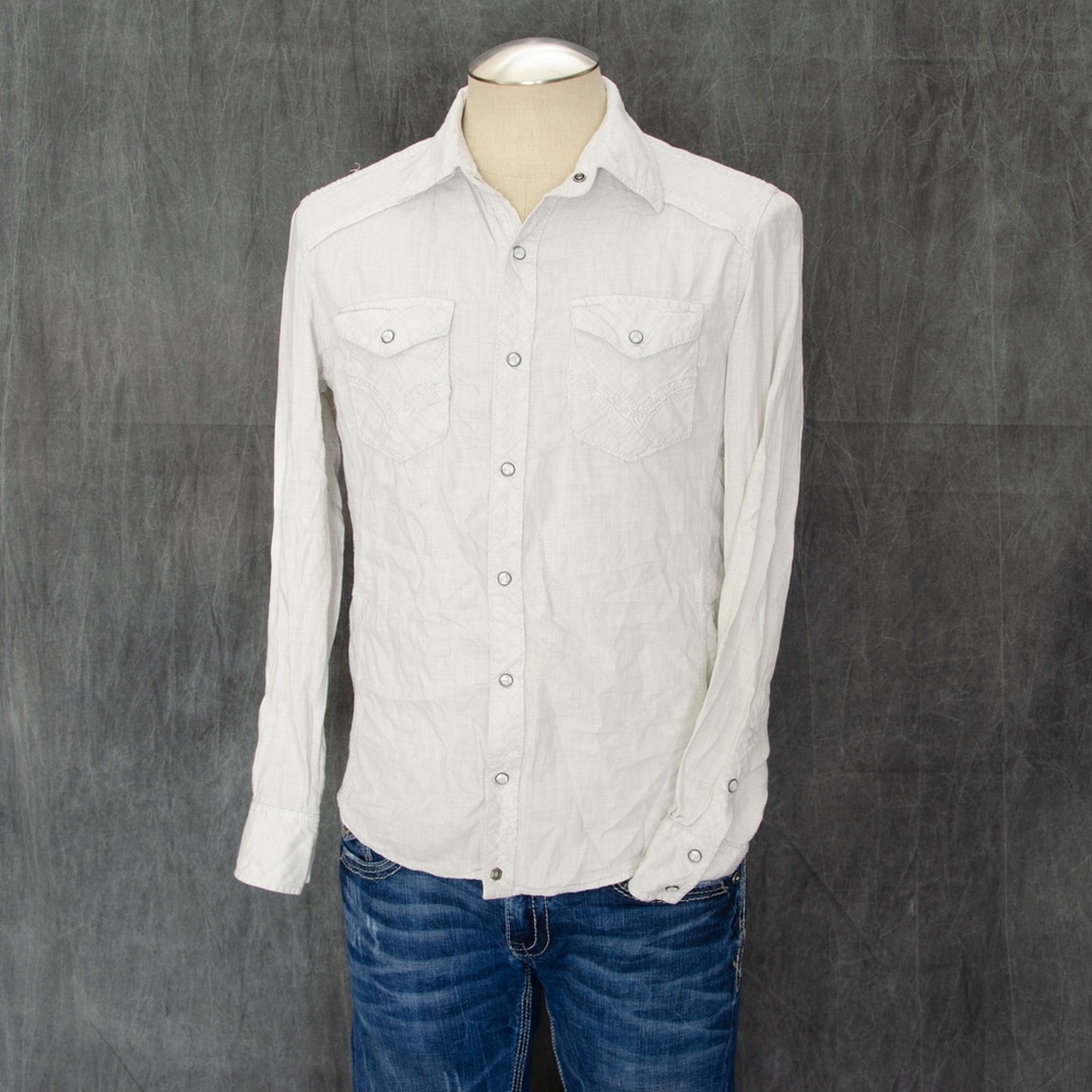 Buckle Black Cotton Button Down